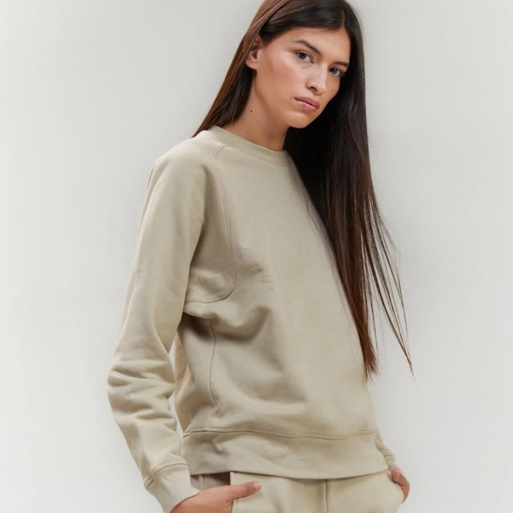 Girlfriend Collective 50/50 Relaxed Fit Sweatshirt Feather Size XXL
